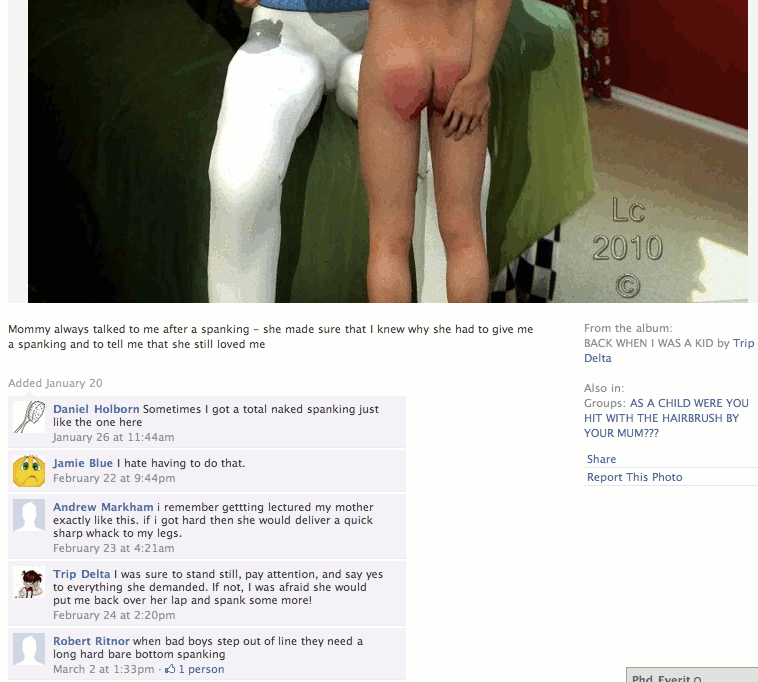 Moms Panties Pulled Down Spanking - Creepy groups and users on Facebook